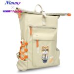 Nimmy Cool&Cute 2.0 Cat laptop backpack khaki - imagine 3
