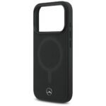 Mercedes Plain Smooth Leather MagSafe Case for iPhone 17 Pro Black - imagine 6