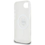 Case Karl Lagerfeld IML Metal Choupette Head MagSafe for iPhone 16e white - imagine 7