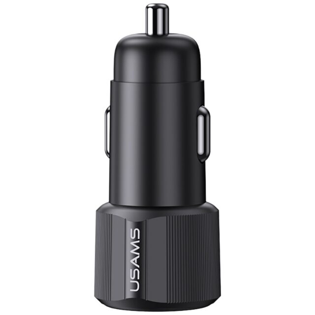 Car Charger USAMS YT Series CC283 60W 1xUSB-A 1xUSB-C black - imagine 5