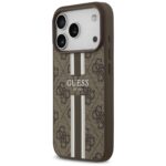 Case Guess 4G Printed Stripes MagSafe for iPhone 17 Pro brown - imagine 2