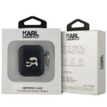 Karl Lagerfeld KLA2PGKCPK AirPods 1/2 cover black Monogram Karl & Choupette Head - imagine 3