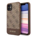 Guess GUHCN61G4GLBR iPhone 11 6,1" / Xr brown hard case 4G Stripe Collection