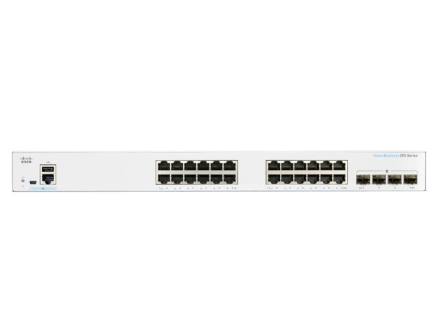 Cisco CBS250-24T-4G | Switch | 24x RJ45 1000Mb/s, 4x SFP, Rack - imagine 2