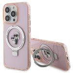 Karl Lagerfeld KLHMP15LHMRSKCP iPhone 15 Pro 6.1" pink hardcase Ring Stand Karl&Choupettte Mag