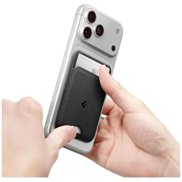 Magnetyczny portfel Spigen S314-1 Slim    Fold Tripod MagSafe czarny - imagine 6