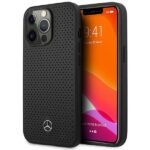 Mercedes MEHCP14LDELBK iPhone 14 Pro 6.1" Black Hardcase Leather Perforated