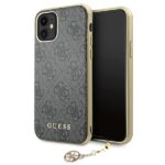Guess GUHCN61GF4GGR iPhone 11 6,1" / Xr grey hard case 4G Charms Collection