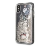 Karl Lagerfeld KLHCPXKSICGO iPhone X/Xs gold hard case Iconic Patterns Liquid Glitter - imagine 2