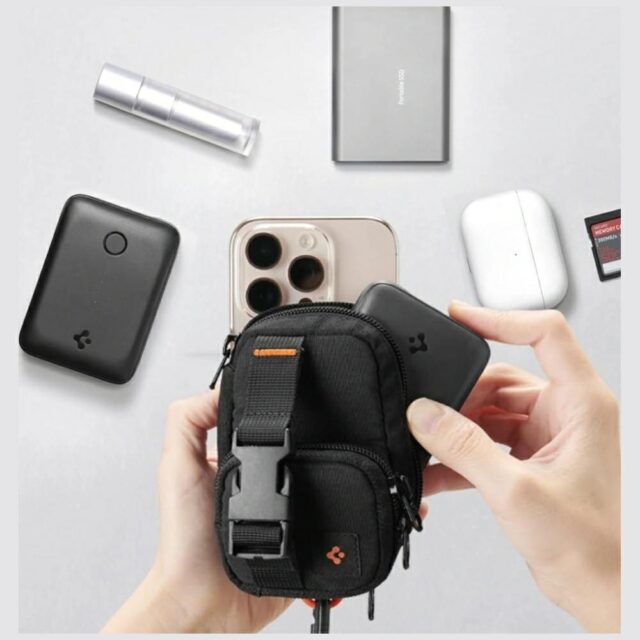 Spigen Snap Zip MagSafe Magnetic Phone Organizer black - imagine 4