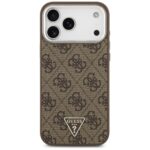 Case Guess 4G Triangle Logo MagSafe for iPhone 17 Pro Max brown - imagine 3