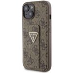 Guess GUHCP15SPGS4TDW iPhone 15 / 14 / 13 6.1" brown hardcase Grip Stand 4G Triangle Strass - imagine 2
