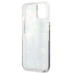 Guess GUHCP13SLFLSB iPhone 13 mini 5,4" blue hardcase Flower Liquid Glitter - imagine 7