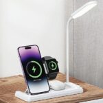 USAMS Inductive charger with lamp 4in1 15Wwhite CD195WXC01 (US-CD195) - imagine 2