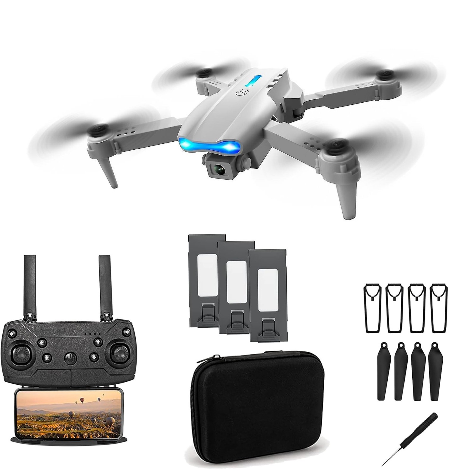 cps-97e79fb69c884b9bdddcfad64511161a-2025-12-05-13-09-28 E99 Pro Drone | Set: drone + 3 batteries + case | 1800mAh - imagine 1