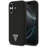 Case Guess Silicone Triangle Logo MagSafe for iPhone 17 black