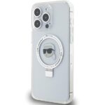 Karl Lagerfeld KLHMP15LHMRSKHH iPhone 15 Pro 6.1" white hardcase Ring Stand Karl Head MagSafe - imagine 2