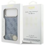 Case Guess 4G Triangle Logo MagSafe for iPhone 17 Pro Max blue gold - imagine 8