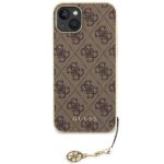 Guess GUHCP15SGF4GBR iPhone 15 / 14 / 13 6.1" brown hardcase 4G Charms Collection - imagine 3