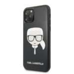 Karl Lagerfeld KLHCN58DLHBK iPhone 11Pro black Iconic Glitter Karl`s Head - imagine 2