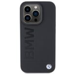 BMW BMHCP15XSLLBK iPhone 15 Pro Max 6.7" black Leather Hot Stamp - imagine 3