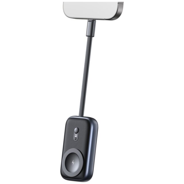 Inductive charger for Apple Watch Usams CD245 2-in-1 with 1200mAh powerbank + USB-C cable tarnish - imagine 2