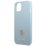 Guess GUHCP13MPS4MB iPhone 13 / 14 / 15 6.1" blue hardcase Saffiano 4G Small Metal Logo - imagine 6