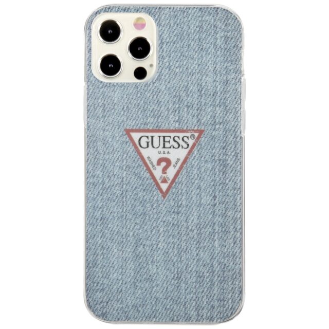 Guess GUHCP12LPCUJULLB iPhone 12 Pro Max 6,7"  light blue hardcase Jeans Collection - imagine 3