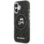 Case Karl Lagerfeld IML Glitter Karl &   Choupette Heads Logo MagSafe for iPhone 17 black - imagine 2