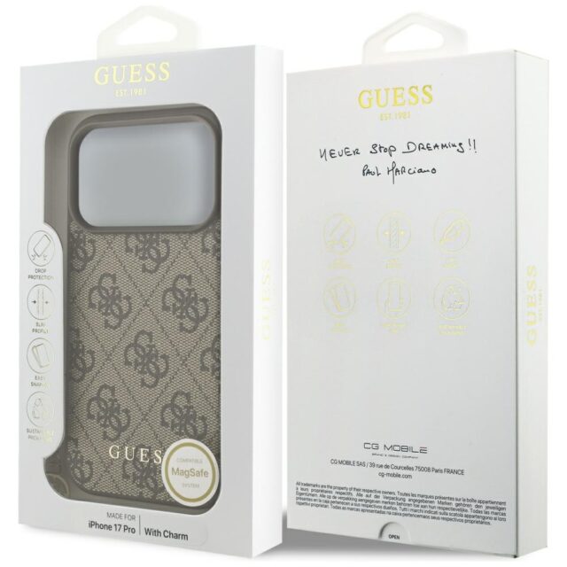 Guess 4G Charms Collection MagSafe case for iPhone 17 Pro brown - imagine 7