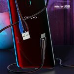 USAMS Cable U38 microUSB 4A Fast Charge for OPPO 1m white SJ375USB02 (US-SJ375) - imagine 2