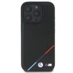 BMW BMHMP16L23PUPDK iPhone 16 Pro 6.3" black hardcase M Perforated Tricolor Line MagSafe - imagine 3
