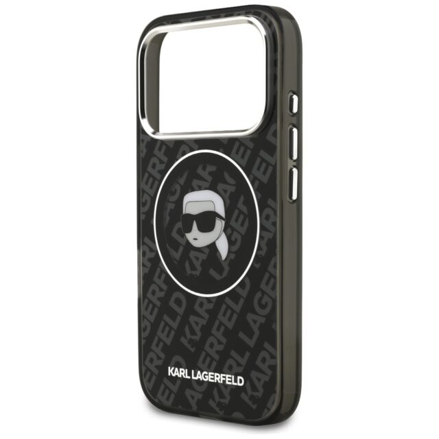 Case Karl Lagerfeld IML Karl Head Logo MagSafe for iPhone 17 Pro Max black - imagine 6