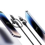 USAMS Cable U85 2xUSB-C/USB/Micro-USB/Lightning 6in1 1.2m 100W PD Fast Charge purple SJ645U - imagine 6