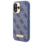 Guess GUHMP16SU4GPRB iPhone 16 6.1" blue hardcase 4G Logo Plate MagSafe - imagine 2