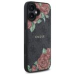 Guess GUHMP16SP4ROPEMCK iPhone 16 6.1" black hardcase 4G Flowers Print MagSafe - imagine 4