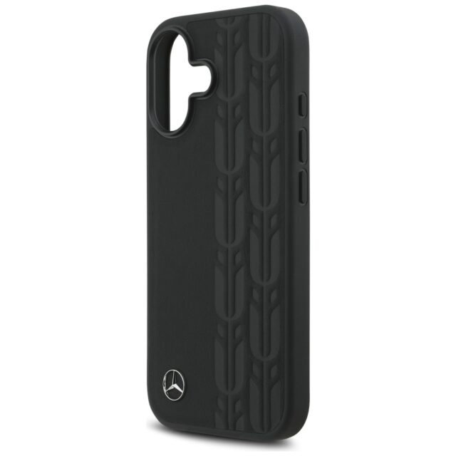 Mercedes Leather Laurel Leaves MagSafe Case for iPhone 17 Black - imagine 6