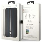 BMW BMBKP15X22RVSK iPhone 15 Pro Max 6.7" black bookcase Leather Stamp Blue Lines - imagine 7