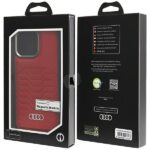 Audi Synthetic Leather MagSafe iPhone 15 Pro Max 6.7" red hardcase AU-TPUPCMIP15PM-GT/D3-RD - imagine 7