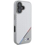BMW BMHMP16S23PUDTS iPhone 16 6.1" grey hardcase M Carbon Tricolor Line MagSafe - imagine 4