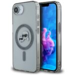 Case Karl Lagerfeld IML Metal Karl & Choupette Heads MagSafe for iPhone 16e black
