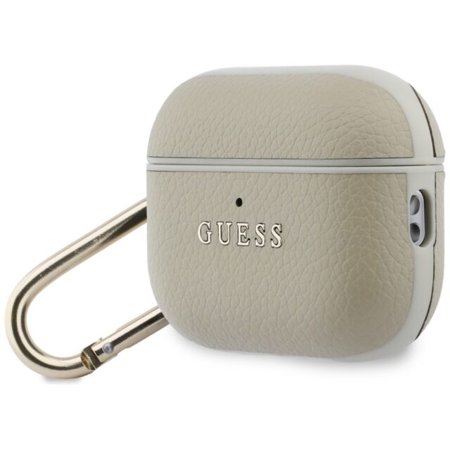 Case Guess Grained Classic Logo Hook for  AirPods Pro 3 gold - imagine 3