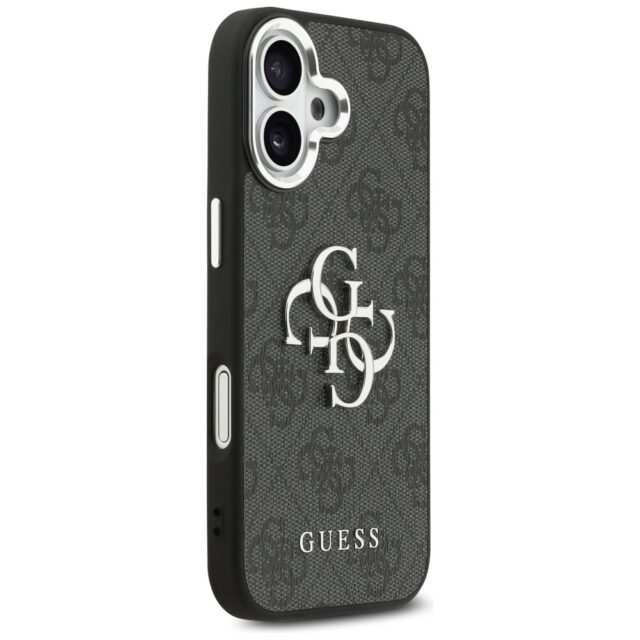 Case Guess 4G Big 4G Classic Logo for iPhone 17 black silver - imagine 4