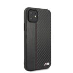 Hardcase case BMW BMHCN61MCARBK iPhone 11 / Xr 6.1" black PU Carbon - imagine 5