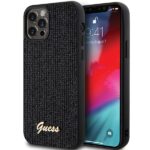 Guess GUHCP12MPMSDGSK iPhone 12/12 Pro 6.1" black hardcase Disco Metal Script
