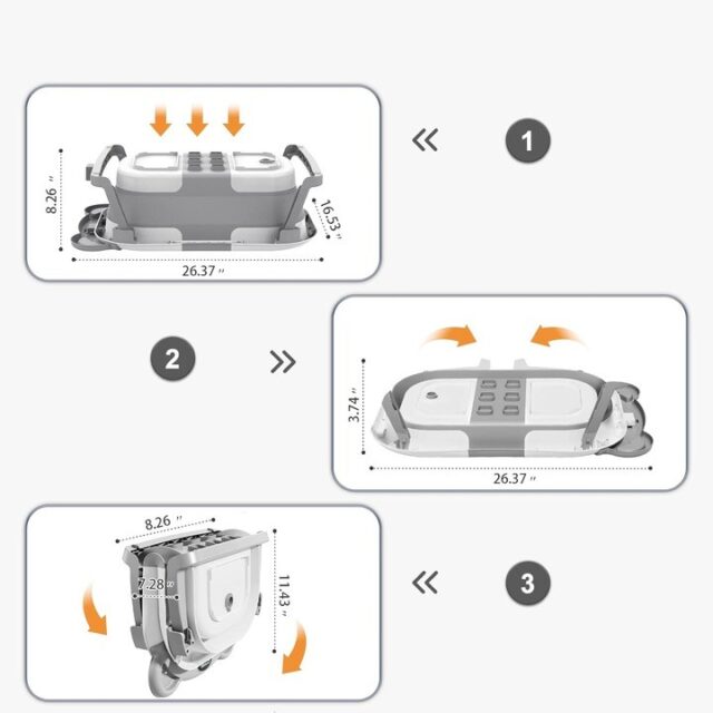 Extralink Kids | Bathtub | grey with LED thermometer - imagine 5
