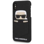 Karl Lagerfeld KLHCPXSKSF iPhone X/ Xs hardcase black Sneaky Karl - Saffiano - imagine 2
