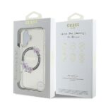 Guess GUHMP16SHFWFCK iPhone 16 6.1" black hardcase IML Flowers Wreath MagSafe - imagine 8