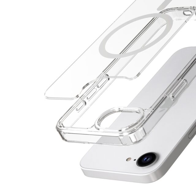 Araree Duple M MagSafe case for iPhone 16e transparent - imagine 3
