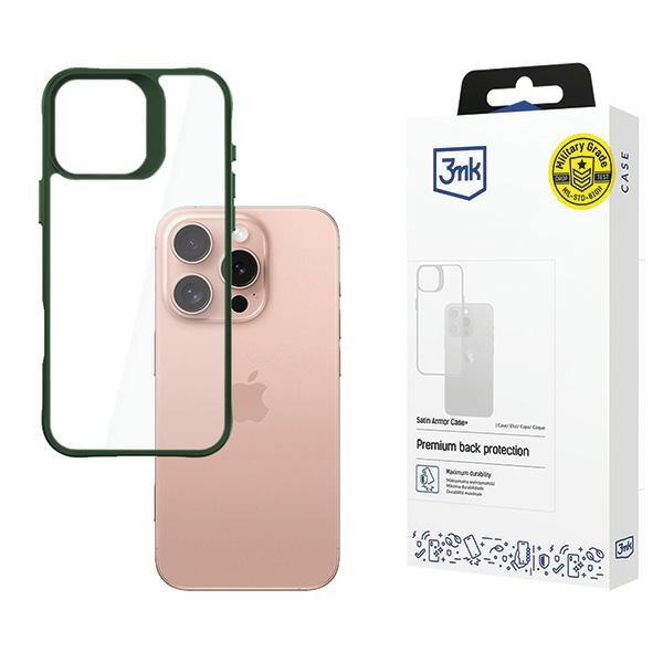cps-98b31daf575f60ceed0551986abfbd8a-2025-12-05-19-40-08 3MK SatinArmor+ Case iPhone 16 Pro 6.3" green Military Grade - imagine 1